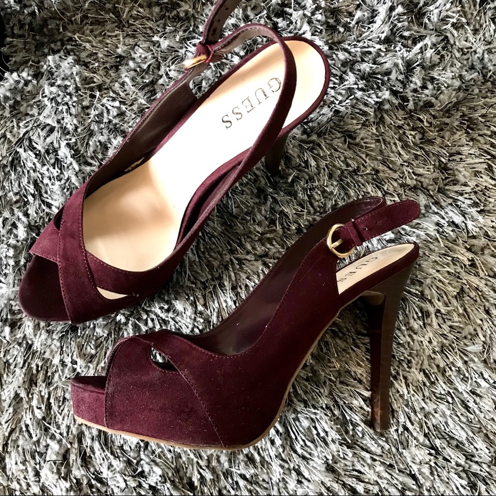 Guess Platform Suede Sandals